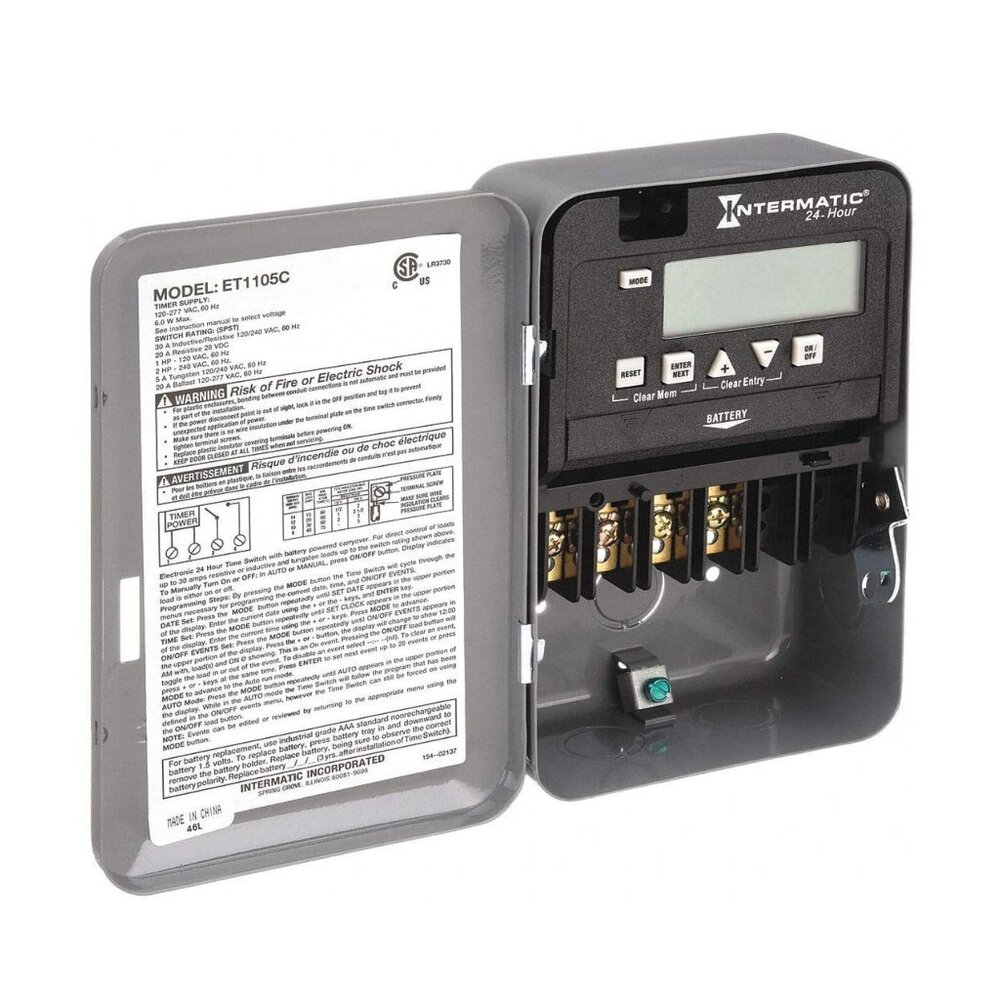 Intermatic ET1105C Electronic Time Switch  Up-to-The-Minute Precision, Versatile
